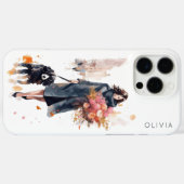 Coques Case-Mate iPhone Chic Amoureux des chiens Floral (Verso (horizontal))