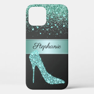 Case-Mate iPhone Case Chic Aqua Parties scintillant Diamond Haut talon N