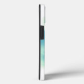 Coques Case-Mate iPhone Chic Aquarelle Bleue Abstraite Monogrammée (Verso / Droite)