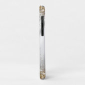 Coques Case-Mate iPhone Chic argent or fausse parties scintillant monogram (Dos/Gauche)