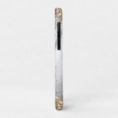 Coques Case-Mate iPhone Chic argent Or faux paillettes monogramme (Dos/Gauche)
