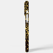 Coques Case-Mate iPhone Chic Black Gold Ethnic Floral  (Verso / Gauche)