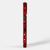 Coques Case-Mate iPhone Chic blanc rouge noir parties scintillant monogram (Verso / Droite)