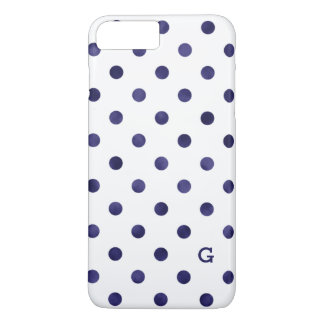 Coque Case-Mate Pour iPhone Chic bleu et blanc motif monogramme