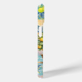 Coques Case-Mate iPhone Chic bleu turquoise sicilien citrus collage floral (Verso / Droite)