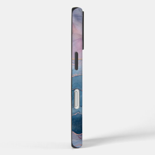 Coques Case-Mate iPhone Chic Blue Pink Gold Agate Marble (Verso / Droite)