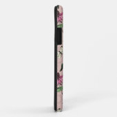 Coques Case-Mate iPhone Chic Blush rose Hummingbird Garden Monogramme (Dos/Droite)