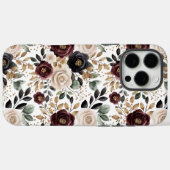 Coques Case-Mate iPhone Chic bordeaux crème floral (Verso (horizontal))