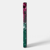 Coques Case-Mate iPhone Chic Bourgogne Turquoise Monnaie Parties scintilla (Verso / Gauche)