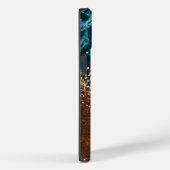 Coques Case-Mate iPhone Chic Bronze Turquoise Parties scintillant Marbre m (Verso / Droite)