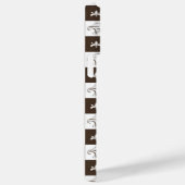 Coques Case-Mate iPhone Chic Brown et blanc À damiers Motif (Verso / Droite)