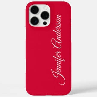 Coques iPhone 16 Pro Max Chic Calligraphie Élégant Cerisier Rouge Personnal