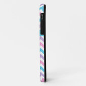 Coques Case-Mate iPhone Chic Chevrons rose, turquoise, mauve et blanc (Dos/Gauche)