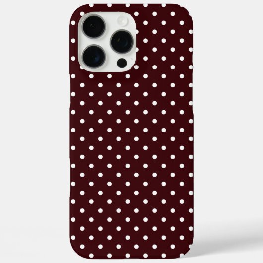 Coques Case-Mate iPhone Chic Chocolate Brown & White Polka Dot Pattern (Verso)