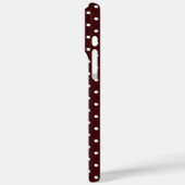 Coques Case-Mate iPhone Chic Chocolate Brown & White Polka Dot Pattern (Verso / Gauche)