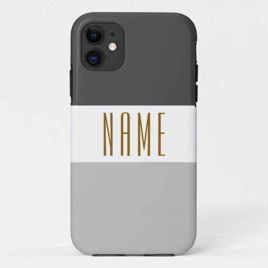 Coques Case-Mate iPhone Chic Classé Deux Tons Gris Gris Gris Gris Grand Te (Dos)