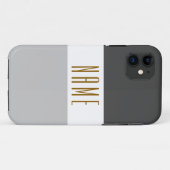 Coques Case-Mate iPhone Chic Classé Deux Tons Gris Gris Gris Gris Grand Te (Dos (Horizontal))