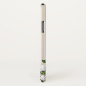 Coques Case-Mate iPhone Chic Dogwood Blossoms & Stripes Monogramme (Dos/Droite)