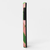 Coques Case-Mate iPhone Chic Élégant Argyle Rose et Vert Monogrammé (Dos/Gauche)