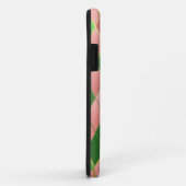 Coques Case-Mate iPhone Chic Élégant Argyle Rose et Vert Monogrammé (Dos/Droite)