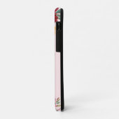 Coques Case-Mate iPhone Chic Elegant Bourgogne rose Orange Nom Floral (Dos/Gauche)