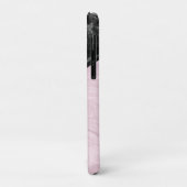 Coques Case-Mate iPhone Chic Elegant Marbre Noir Rose Personnalisé (Dos/Gauche)