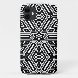 Coque Case-Mate Pour iPhone Chic élégant noir blanc moderne géométrique