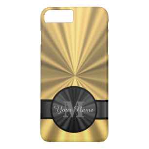 Coque iPhone 7 Plus Chic élégant or personnalisé monogramme