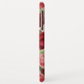 Coques Case-Mate iPhone Chic Elegant Vintage Rose Rouge Roses Nom Floral (Dos/Gauche)