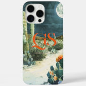 Coques Case-Mate iPhone Chic Étude Aquarelle Désert Lune | Monogramme  (Verso)
