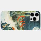 Coques Case-Mate iPhone Chic Étude Aquarelle Désert Lune | Monogramme  (Verso (horizontal))