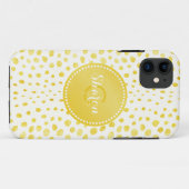 Coques Case-Mate iPhone Chic faux or brillant imprimé guépard monogramme (Dos (Horizontal))