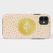 Coques Case-Mate iPhone Chic faux or scintillant guépard imprimé monogramm (Dos (Horizontal))