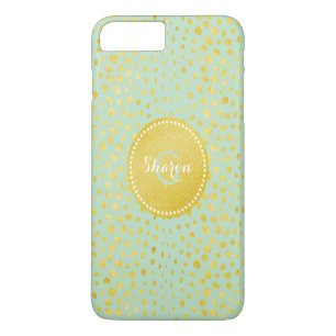 Coques Pour iPhone Chic faux or scintillant imprimé cheetah monogramm