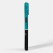 Coques Case-Mate iPhone Chic faux Parties scintillant argent Turquoise noi (Verso / Droite)