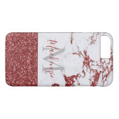 Coques Case-Mate iPhone Chic Fille Bourgogne Parties scintillant rose Mono (Dos (Horizontal))