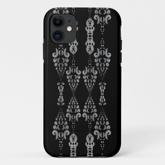 Coques Case-Mate iPhone Chic fille noir et blanc Motif ornemental (Dos)