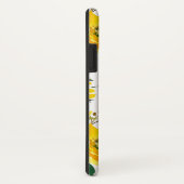 Coques Case-Mate iPhone Chic Fleurs Jaunes et monogramme feuille (Dos/Droite)