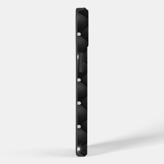 Coques Case-Mate iPhone Chic girly faux parties scintillant argent noir ro (Verso / Droite)