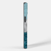 Coques Case-Mate iPhone Chic girly turquoise menthe vert parties scintilla (Verso / Droite)