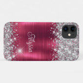 Coques Case-Mate iPhone Chic Glittery Burgundy Glam Nom (Dos (Horizontal))