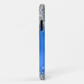 Coques Case-Mate iPhone Chic Glittery Royal Blue Glam Nom (Dos/Droite)