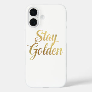 Coques iPhone 16 Chic Gold Script Motivation Message