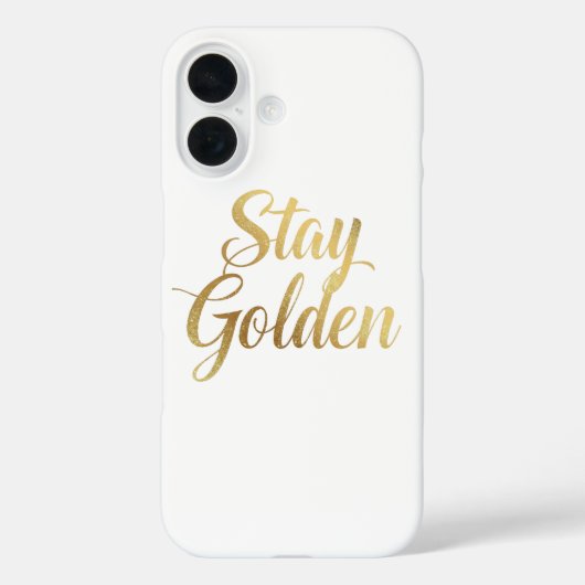 Coques Case-Mate iPhone Chic Gold Script Motivation Message (Verso)
