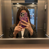 Coques Case-Mate iPhone Chic Golden Marble violet Custom monogramme initia