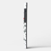 Coques Case-Mate iPhone Chic Grey Explosion Aquarelle Points Texte rouge (Verso / Gauche)