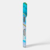 Coques Case-Mate iPhone Chic holographique girly style bleu (Verso / Droite)