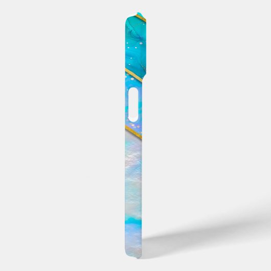 Coques Case-Mate iPhone Chic holographique girly style bleu (Verso / Droite)