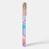 Coques Case-Mate iPhone Chic holographique monogramme de parties scintilla (Verso / Droite)