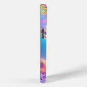 Coques Case-Mate iPhone Chic holographique monogramme de parties scintilla (Verso / Droite)
